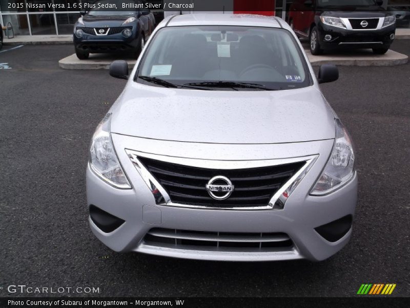 Brilliant Silver / Charcoal 2015 Nissan Versa 1.6 S Plus Sedan