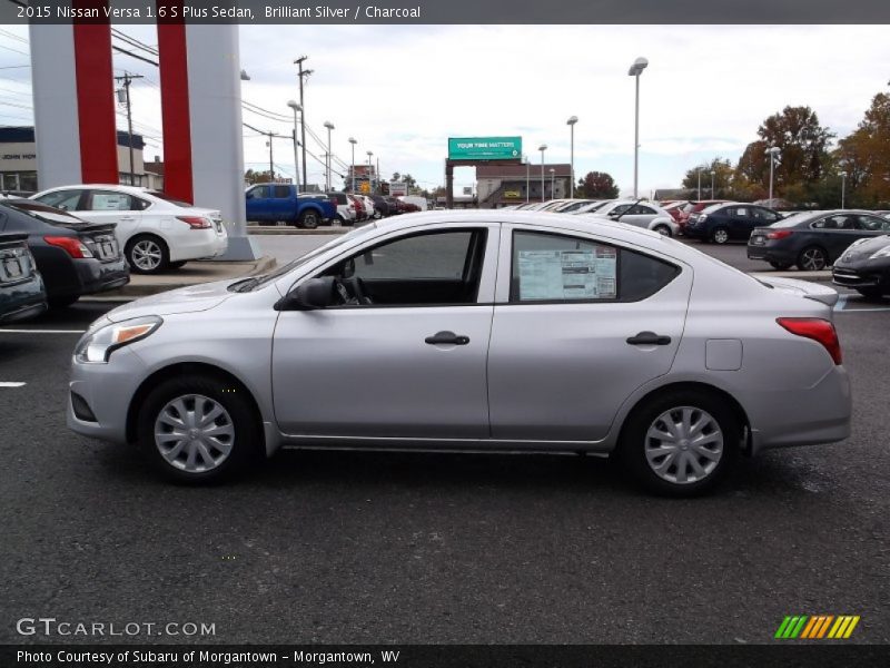 Brilliant Silver / Charcoal 2015 Nissan Versa 1.6 S Plus Sedan