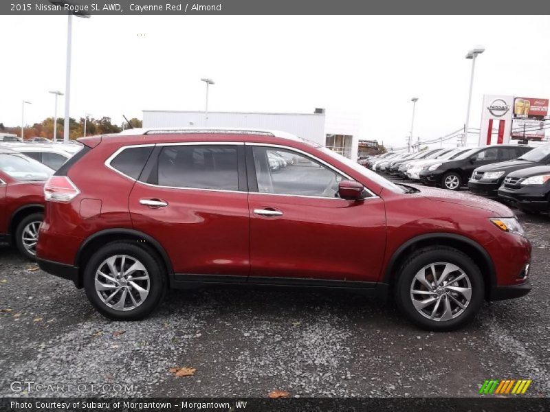 Cayenne Red / Almond 2015 Nissan Rogue SL AWD