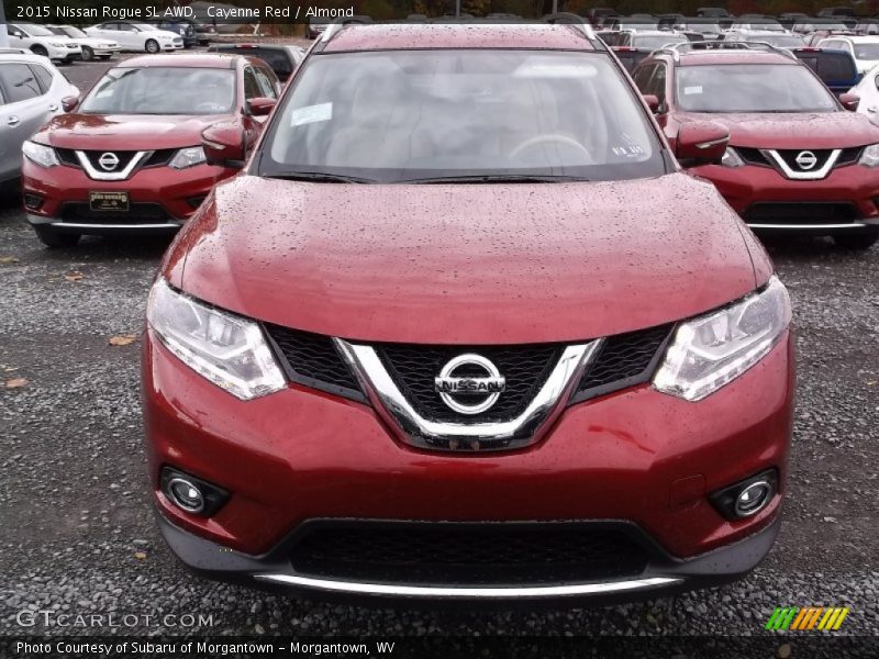 Cayenne Red / Almond 2015 Nissan Rogue SL AWD