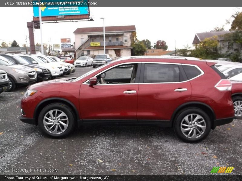 Cayenne Red / Almond 2015 Nissan Rogue SL AWD