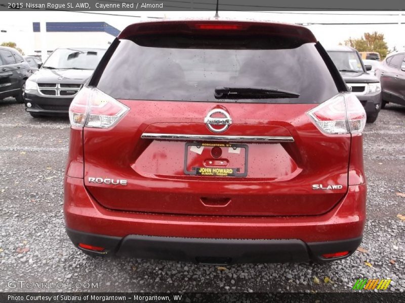 Cayenne Red / Almond 2015 Nissan Rogue SL AWD
