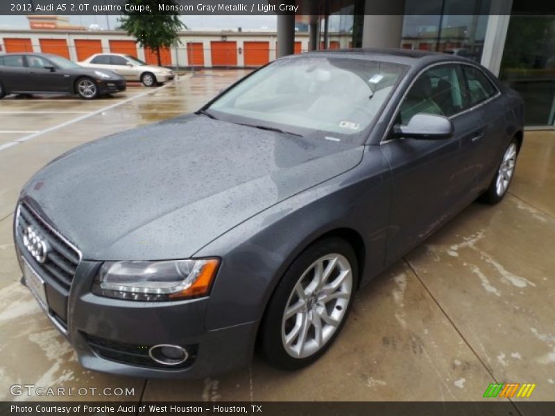Monsoon Gray Metallic / Light Gray 2012 Audi A5 2.0T quattro Coupe