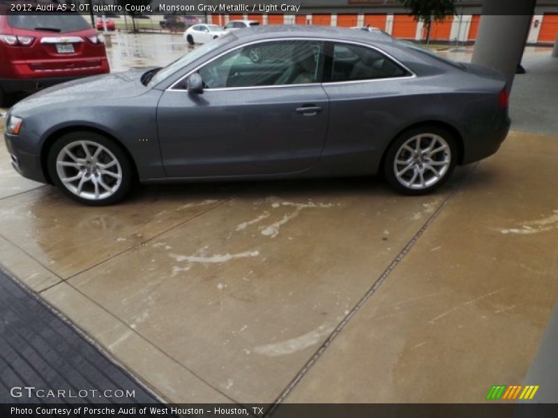 Monsoon Gray Metallic / Light Gray 2012 Audi A5 2.0T quattro Coupe