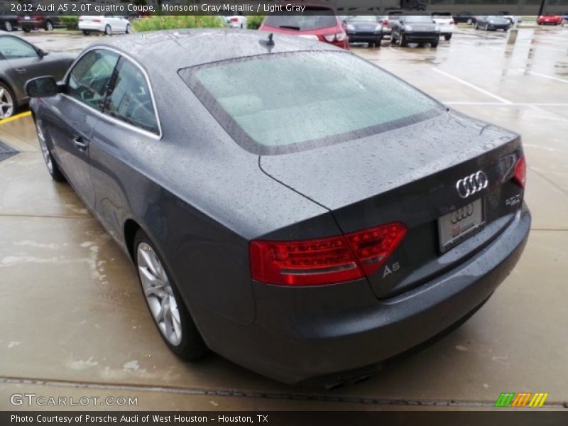Monsoon Gray Metallic / Light Gray 2012 Audi A5 2.0T quattro Coupe