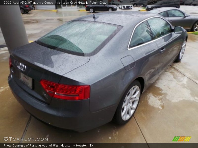 Monsoon Gray Metallic / Light Gray 2012 Audi A5 2.0T quattro Coupe