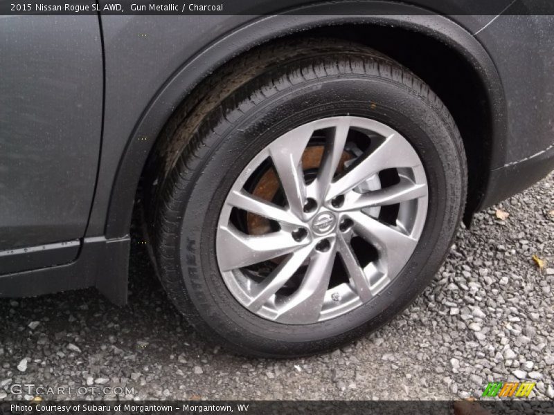 Gun Metallic / Charcoal 2015 Nissan Rogue SL AWD