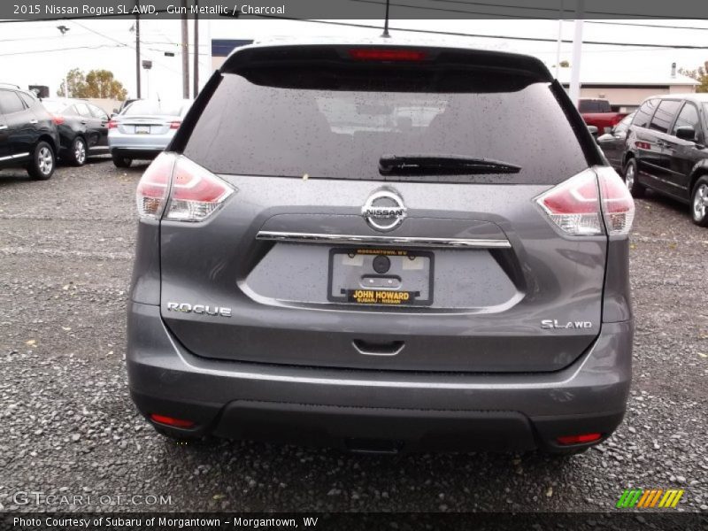 Gun Metallic / Charcoal 2015 Nissan Rogue SL AWD