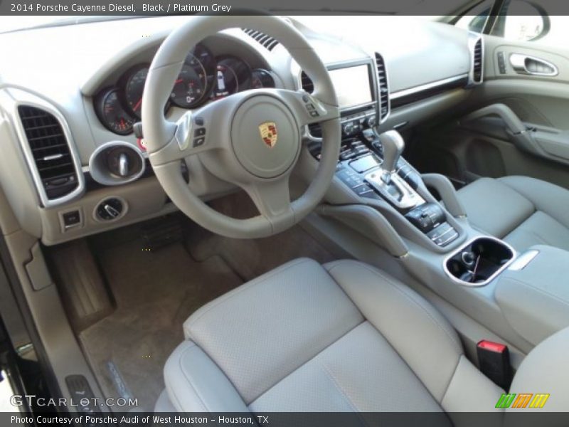 Platinum Grey Interior - 2014 Cayenne Diesel 