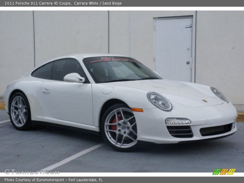 Carrara White / Sand Beige 2011 Porsche 911 Carrera 4S Coupe