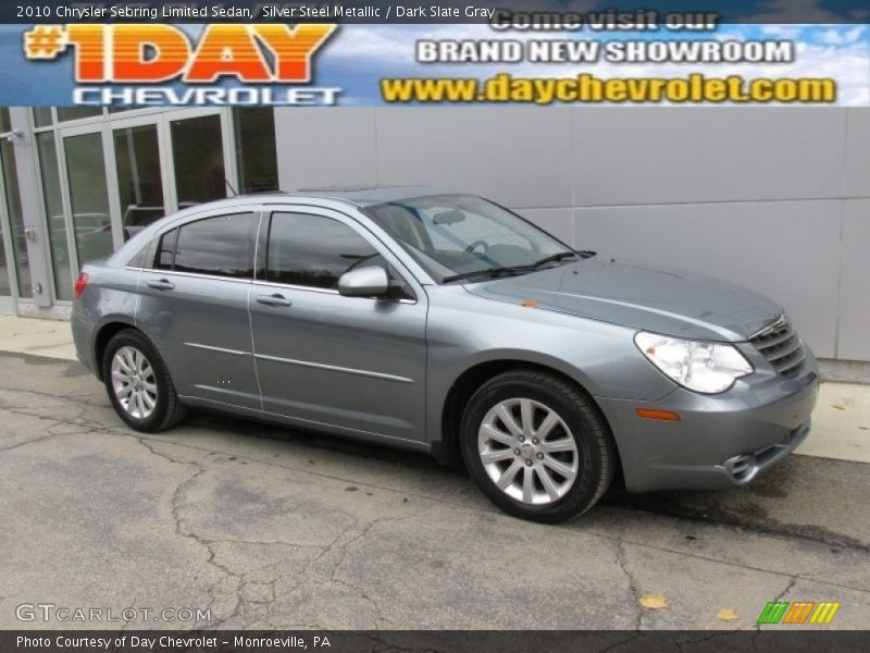 Silver Steel Metallic / Dark Slate Gray 2010 Chrysler Sebring Limited Sedan