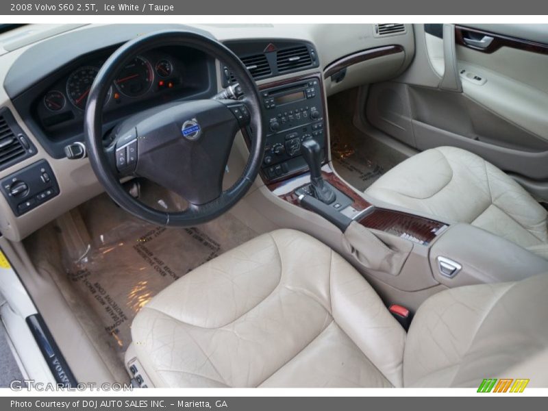 Ice White / Taupe 2008 Volvo S60 2.5T