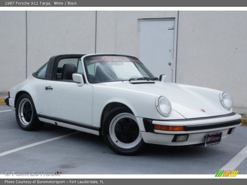 White / Black 1987 Porsche 911 Targa