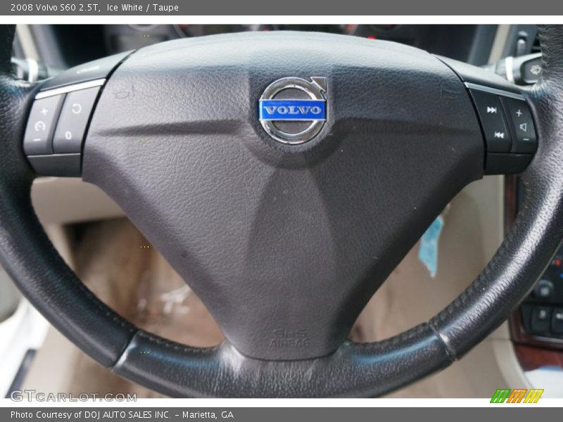 Ice White / Taupe 2008 Volvo S60 2.5T