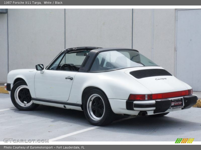 White / Black 1987 Porsche 911 Targa