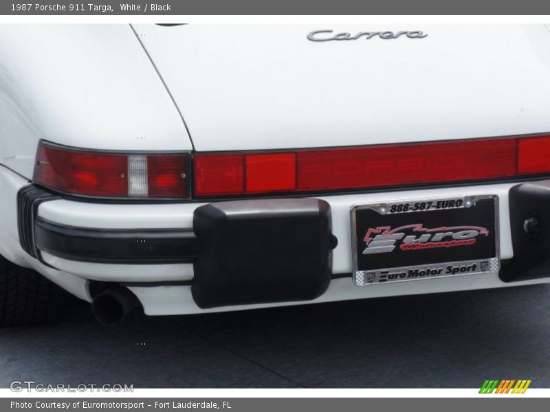 White / Black 1987 Porsche 911 Targa