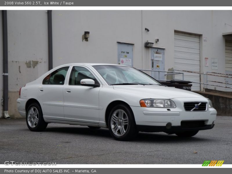 Ice White / Taupe 2008 Volvo S60 2.5T