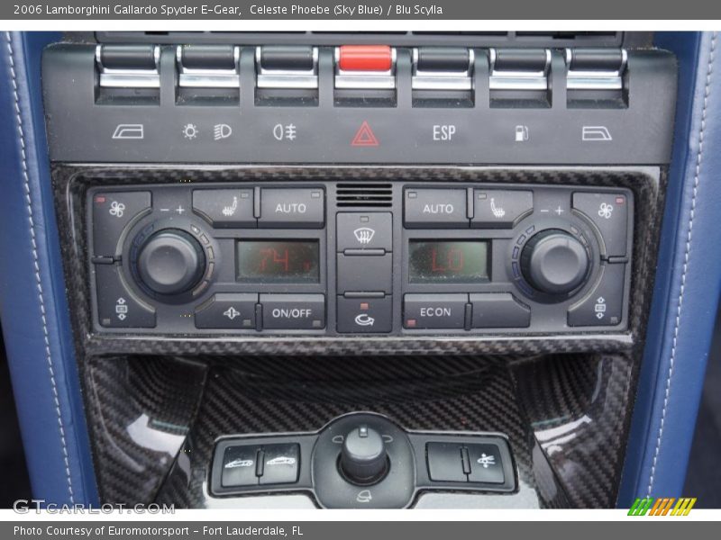 Controls of 2006 Gallardo Spyder E-Gear