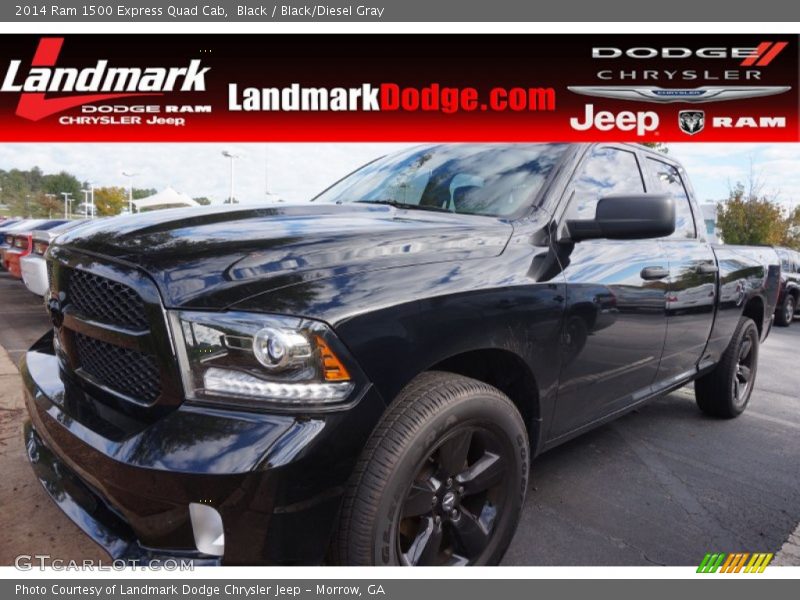 Black / Black/Diesel Gray 2014 Ram 1500 Express Quad Cab