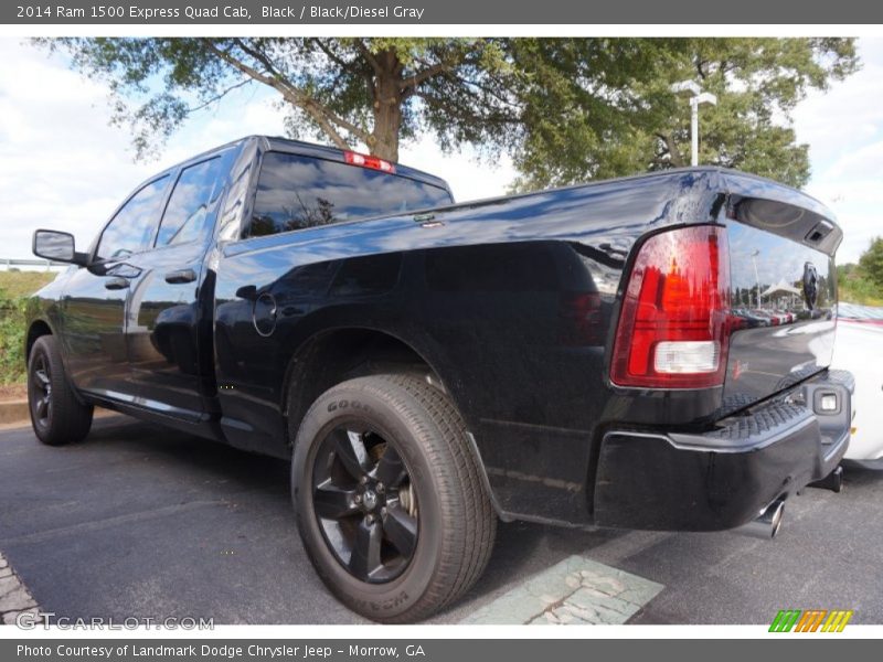 Black / Black/Diesel Gray 2014 Ram 1500 Express Quad Cab