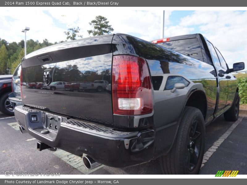 Black / Black/Diesel Gray 2014 Ram 1500 Express Quad Cab