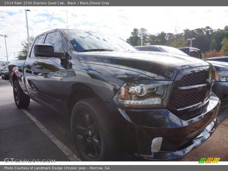 Black / Black/Diesel Gray 2014 Ram 1500 Express Quad Cab
