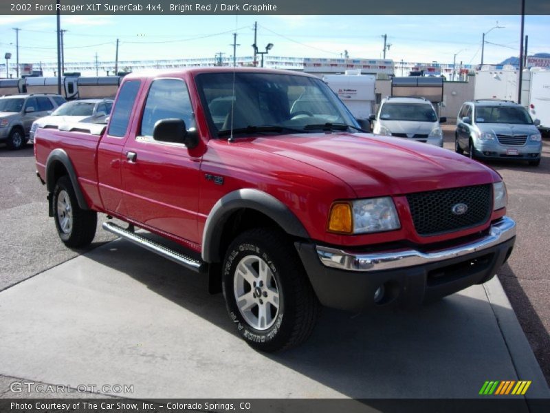 Bright Red / Dark Graphite 2002 Ford Ranger XLT SuperCab 4x4