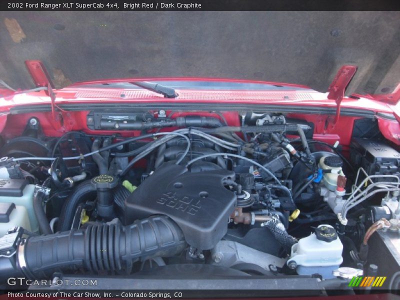 Bright Red / Dark Graphite 2002 Ford Ranger XLT SuperCab 4x4