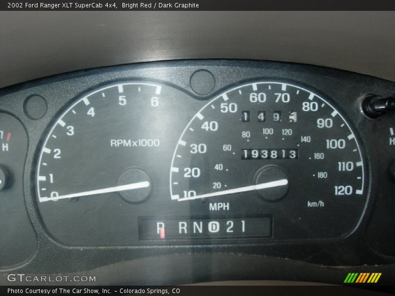 Bright Red / Dark Graphite 2002 Ford Ranger XLT SuperCab 4x4