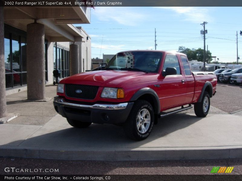 Bright Red / Dark Graphite 2002 Ford Ranger XLT SuperCab 4x4