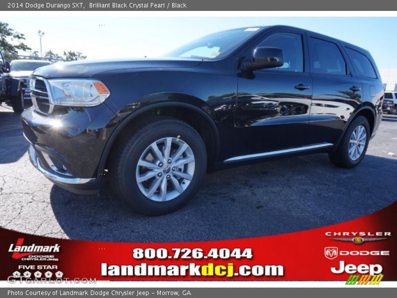 Brilliant Black Crystal Pearl / Black 2014 Dodge Durango SXT