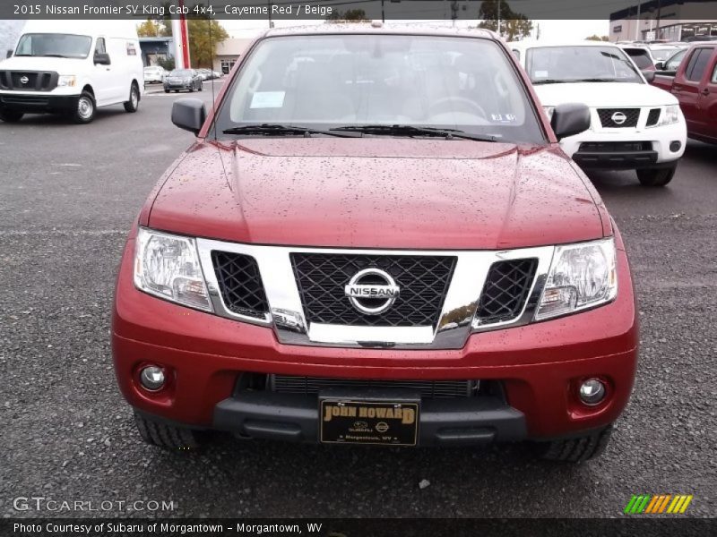 Cayenne Red / Beige 2015 Nissan Frontier SV King Cab 4x4