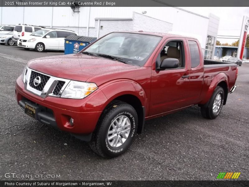Cayenne Red / Beige 2015 Nissan Frontier SV King Cab 4x4