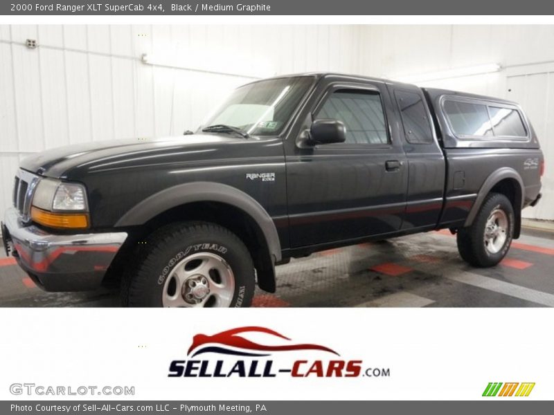 Black / Medium Graphite 2000 Ford Ranger XLT SuperCab 4x4