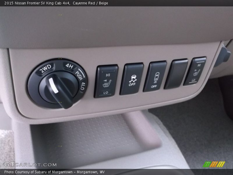 Controls of 2015 Frontier SV King Cab 4x4