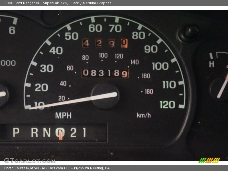 Black / Medium Graphite 2000 Ford Ranger XLT SuperCab 4x4