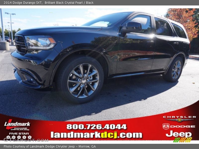 Brilliant Black Crystal Pearl / Black 2014 Dodge Durango SXT