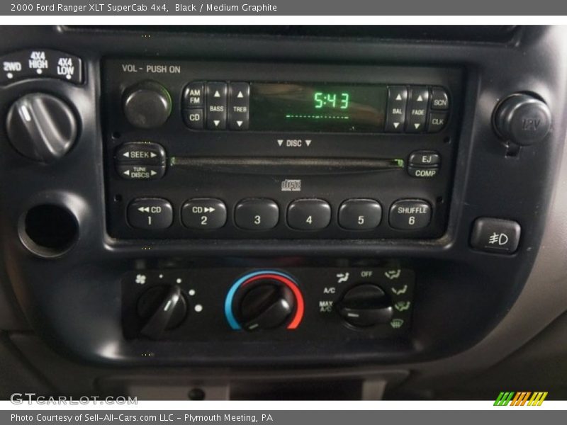 Black / Medium Graphite 2000 Ford Ranger XLT SuperCab 4x4