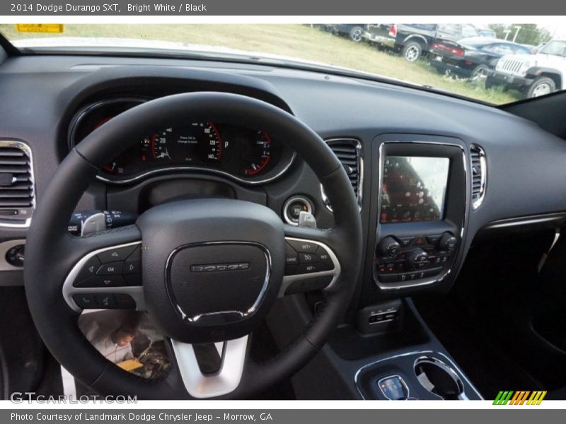 Bright White / Black 2014 Dodge Durango SXT