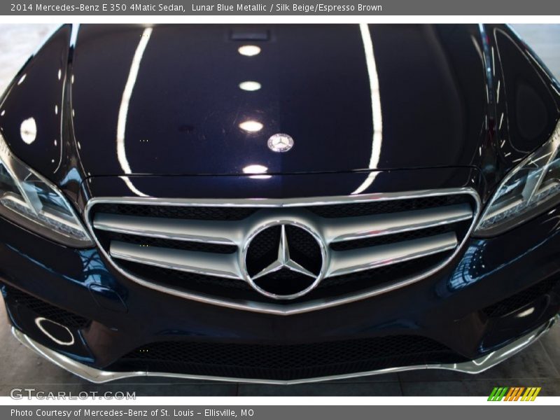 Lunar Blue Metallic / Silk Beige/Espresso Brown 2014 Mercedes-Benz E 350 4Matic Sedan