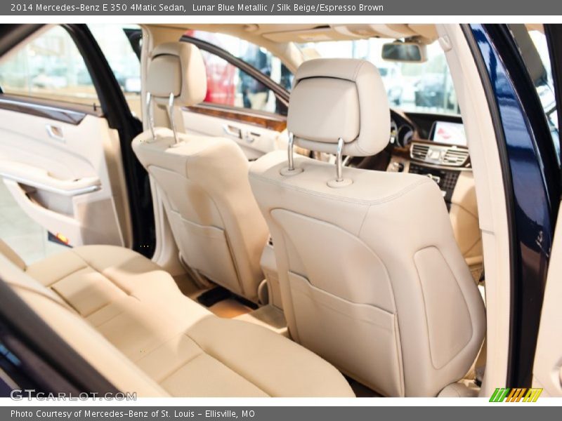 Lunar Blue Metallic / Silk Beige/Espresso Brown 2014 Mercedes-Benz E 350 4Matic Sedan