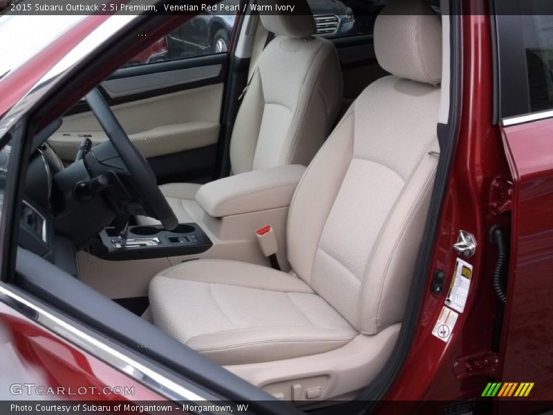 Front Seat of 2015 Outback 2.5i Premium