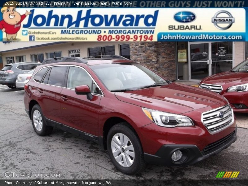 Venetian Red Pearl / Warm Ivory 2015 Subaru Outback 2.5i Premium