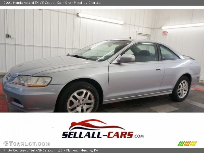 Satin Silver Metallic / Charcoal 2001 Honda Accord EX V6 Coupe