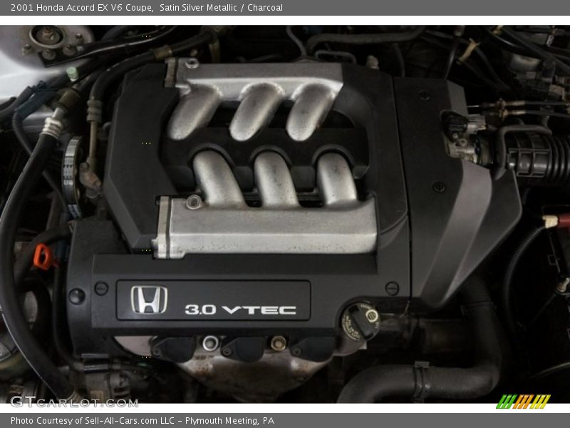 Satin Silver Metallic / Charcoal 2001 Honda Accord EX V6 Coupe