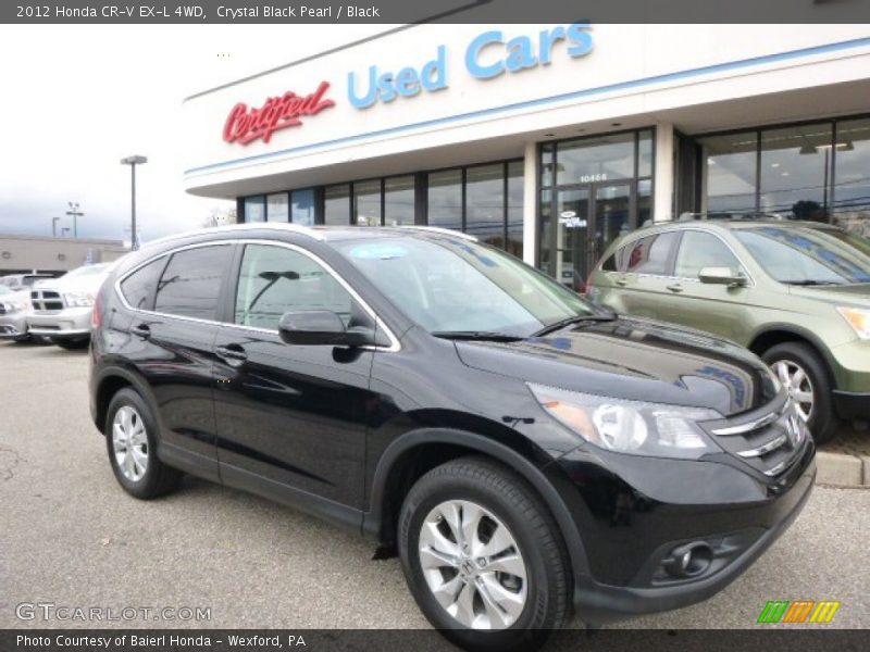 Crystal Black Pearl / Black 2012 Honda CR-V EX-L 4WD