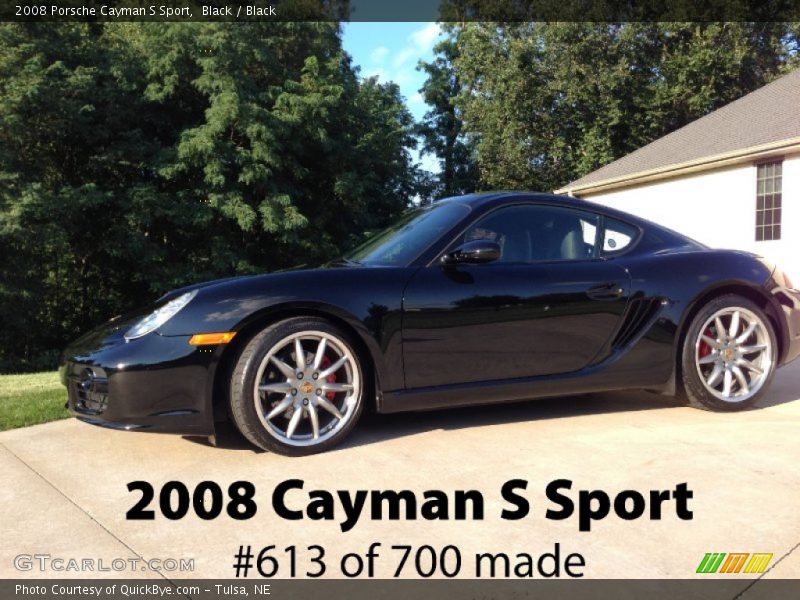 Black / Black 2008 Porsche Cayman S Sport