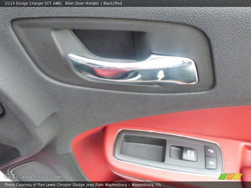 Billet Silver Metallic / Black/Red 2014 Dodge Charger SXT AWD
