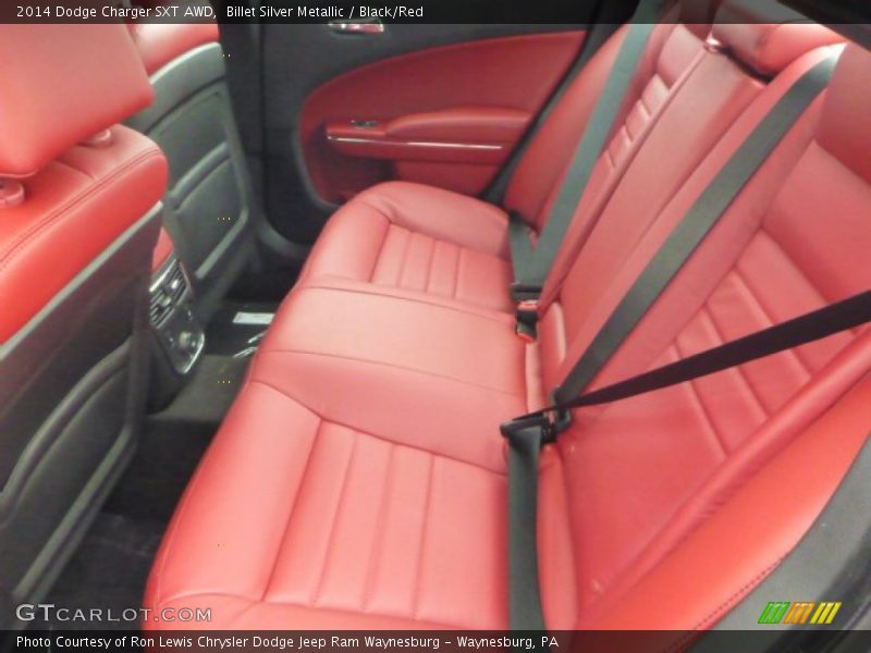 Billet Silver Metallic / Black/Red 2014 Dodge Charger SXT AWD