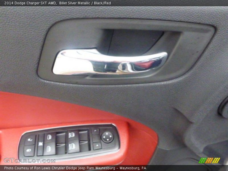Billet Silver Metallic / Black/Red 2014 Dodge Charger SXT AWD
